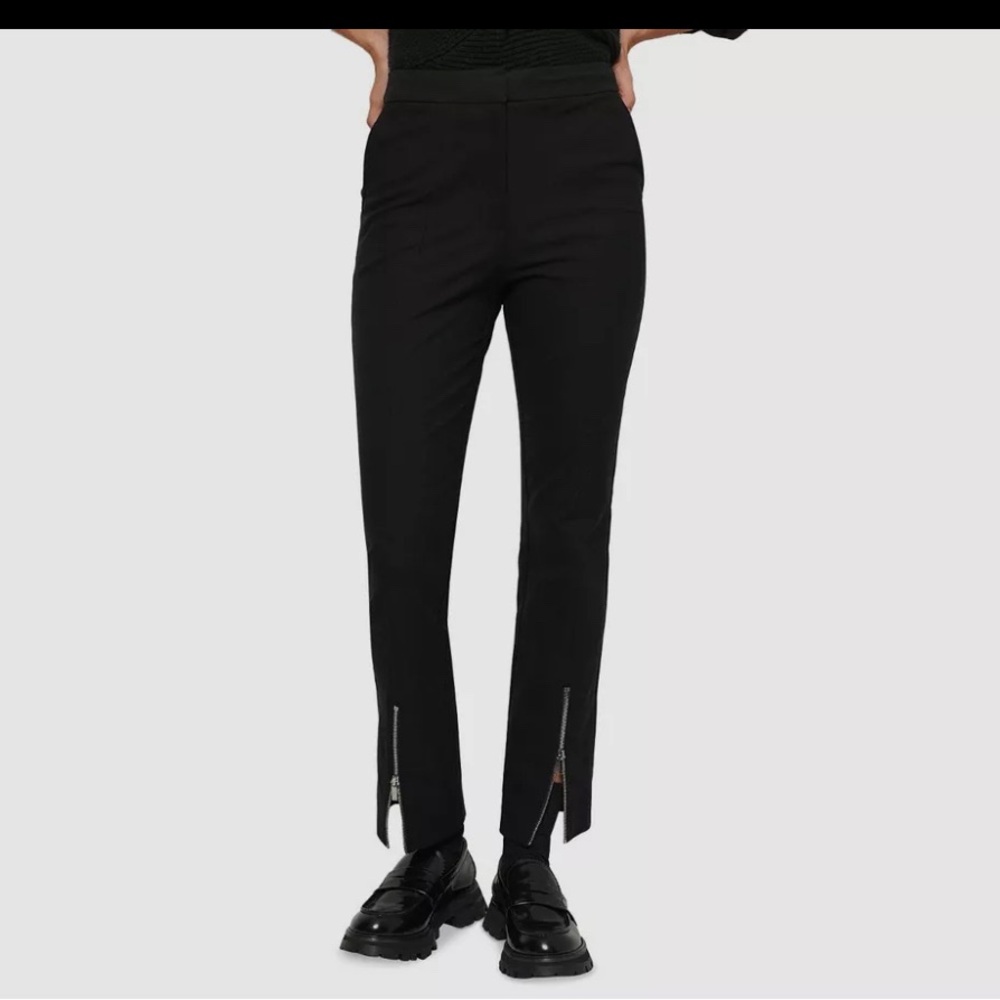 Derek Lam 10 Crosby Zip Cuff Cropped Pants Black Size 4